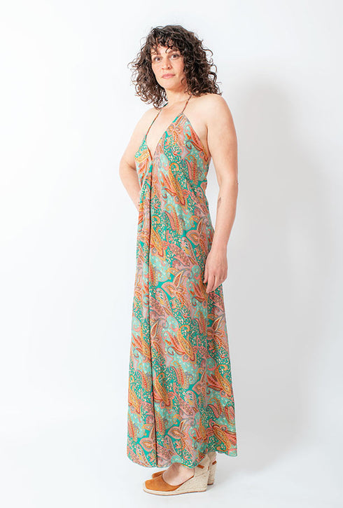 Bodenlanges Alinienkleid Delia